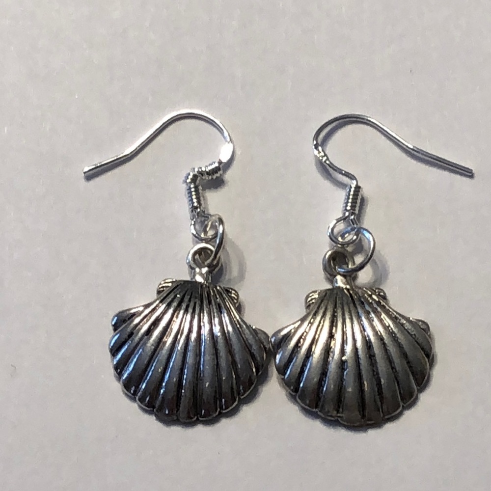 Silver Seashell Earrings